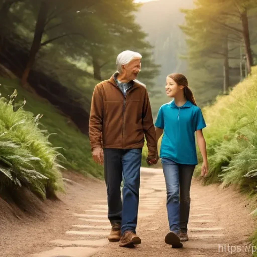 회복탄력성을 높이는 멘토링의 중요성 - **Prompt:** A serene and inspiring scene depicting a mentor and mentee. An experienced, kind-faced m...